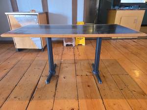 lot 4228 image: Commercial Restaurant Table with Black Top