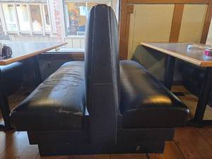 lot 4232 image: Restaurant Style Black Booth Seating