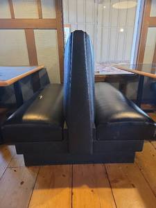 lot 4233 image: Restaurant Style Black Booth Seating