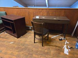 lot 4316 image: Set of (3) Computer Desks and (1) Chair