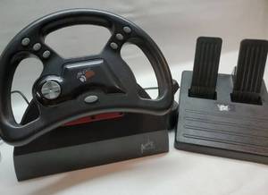 RARE MAD CATZ Racing Analog Steering Wheel & Foot Pedals for Playstation 1 PS1