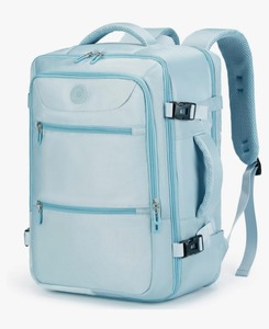 Sowaovut Travel Laptop Backpack, Extra Large High School College Backpacks, Flight Approved Daypack Business Bag Fit 17.3 inch Laptop for Men Women (Light Blue)