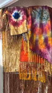 1960s Hand-Dyed Silk Wall Hangings
