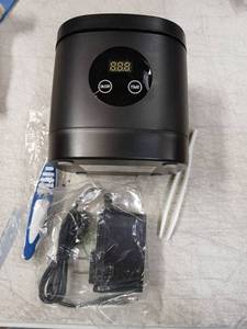 TEBAL Ultrasonic Retainer Cleaner Machine, 52kHz Ultrasonic Denture Cleaner for Night Guards, Braces, Toothbrush Heads, Jewelry and More, Ultrasonic Cleaner for Retainers with 250ML, Black-Grey - Retail: $50