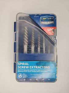 lot 126 image: Century Drill & Tool 5-Piece Spiral Screw Extractor Set
