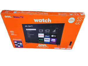 lot 265 image: Onn 55-inch 4K UHD Roku Smart TV