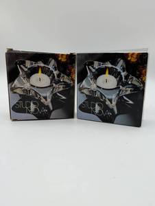 lot 99501 image: Starbright Star-Shaped Glass Votive Candle Holder WY939610 - SET OF 2