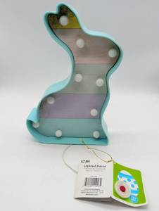 lot 99623 image: Turquoise Bunny LED Marquee Light