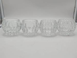 lot 99664 image: Crystal Cut Glass Roly Poly Tumblers Set of 4