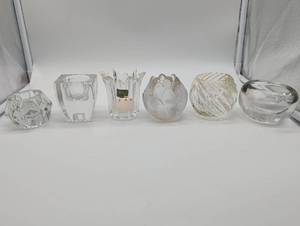 lot 99666 image: Crystal Candle Holder Collection - Set of 6