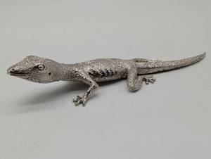 lot 99681 image: Silver Plated Gecko Lizard Figurine