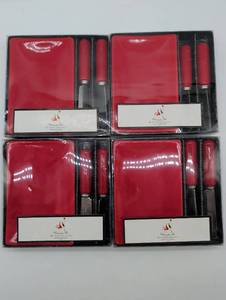 lot 99693 image: Dinner for Two Red Butter Dish Set with Spreaders, 4 boxed sets