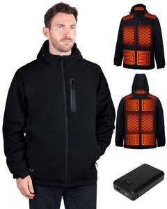 Vantacent89 Heated Jacket for Men with Rechargeable Pack Included, Winter Outdoor Soft Shell Mens Heated Jacket Heating Coat