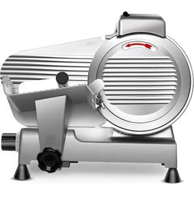 lot 3615 image: 10 inch Commercial Meat Slicer, 240W Frozen & Cheese Slicer, Premium Chromium-plated Steel Blade, Semi-Auto, Low Noise