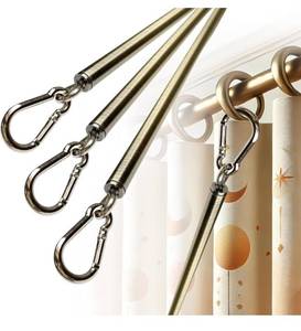 lot 3664 image: 36 inch (4 Pack) Light Bronze Iron Curtain Pull Wand - Drapery Pull Rod -