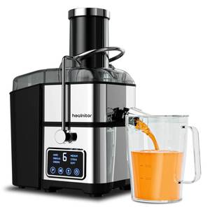 lot 3700 image: 1200W 6-Speed Touch LCD Screen Centrifugal Juicer with 3.2 Big Wide Chute, Healnitor Juice Extractor Machines Vegetable and Fruit, Titanium Enhanced Filter, Easy Clean, BPA-Free, Silver
