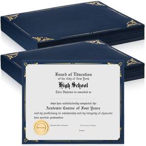 lot 3715 image: Fainne 100 Pcs Certificate Holder Foil Border Bulk 8.5 x 11 Inch Single Sided Award Diploma Cover for Letter Size Cardstock Document Paper Graduation School Marriage Supplies