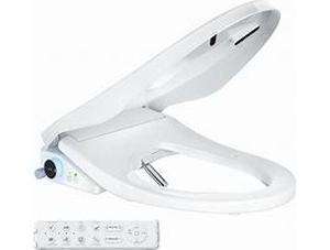 lot 3644 image: Electric Bidet Toilet Seat, Heated Toilet Seat Elongated with Instant Warm Water & Dryer, Feminine & Front Rear Wash, Wireless Remote,