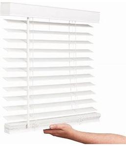 lot 3663 image: Lotus & Windoware 31x72 Cordless Faux Wood Blind