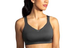 lot 3731 image: Brooks Womens Convertible Sports Bra for High Impact Running, Workouts & Sports with Maximum Support - Asphalt - 38 DD