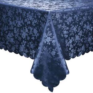 lot 3760 image: Smiry Rectangle Table Cloth, Waterproof Heavy Duty Vinyl Tablecloths, Wipeable Washable Table Cover for Kitchen and Dining Room (Navy Blue, 54 X 78)