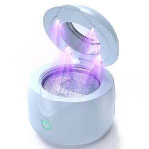 lot 3793 image: CXRUY Ultrasonic Retainer Cleaner - UV Dental Cleaning Pod Night Guard Cleaner for Dentures, Aligner, Braces, Toothbrush Heads, Jewelry (Blue)
