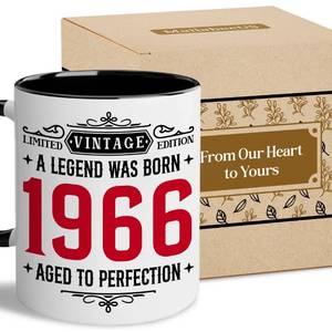 lot 3799 image: Vintage 1966 Mug - Ideas for 60th Birthday Gifts for Men Women, 60 Year Old Gifts For Men Women, 1966 Sixty Birthday, Turning 60 Gifts For Man, Dad, Husband, 60th Birthday Cups