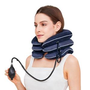 lot 3861 image: CLEANET Neck Stretcher for Pain Relief, Adjustable Inflatable Cervical Traction Device, Neck Brace for Home Use, Supports Neck Decompression &amp Spine Alignment Gifts for Women (Sky Blue)