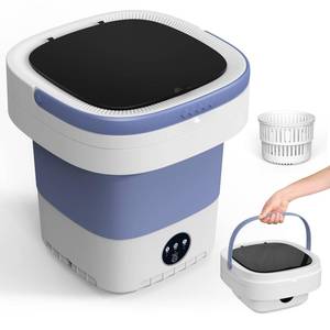 lot 3867 image: Portable Washing Machine, 12L Upgraded Mini Washing Machine With Spin Basket, Foldable Washer Cleaning for Underwear, Baby Clothes Socks and Small Items, Small Washer for Apartments, Dorm,RV (Purple)