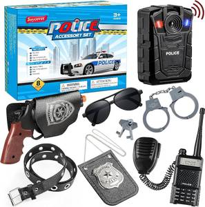 lot 3875 image: Deluxe All-in-One Police Accessories Role Play Set for Kids, Police Gear Toys Include Police Badge, Handcuffs, Belt. Cop Accessories for Kids, Police Officer Costumes Birthday Gifts