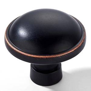 lot 3885 image: khtumeware 10 Pack 1-14 Inch Oil-Rubbed Bronze Cabinet Knobs Solid Round Dresser Knobs Drawer Knobs Simple Cabinet Hardware for Cupboard Drawer Pulls.