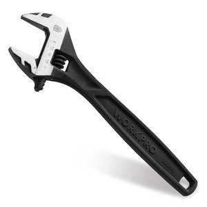 lot 3894 image: WORKPRO 8 Adjustable Wrench, Black Oxide Wrench 8 Inch with InchMetric Scale, Premium Cr-V Steel