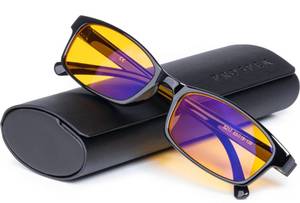 lot 3895 image: Prospek Blue Light Reading Computer Glasses, ELITE for Women and Men, 2.5 Diopters, Anti Glare Amber Lens, 99% Blue Light Blockers High Optical Quality Lenses