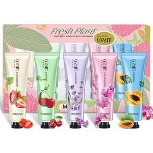 lot 3899 image: Maylawn 5 x 30ml, Hand Cream Gift Sets, Pack of 5, Vegan Friendly and Cruelty Free, Perfect for Birthday Mothers day Gifts idea For HerHim