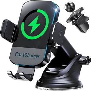 lot 3903 image: CHGeek Wireless Car Charger, 2026 Upgrade 15W Fast Charging Auto Clamping Car Phone Holder Charger, Phone Holders for car Mount, fit for iPhone 17 16 15 14 13 Mini Pro Max XR,Samsung Galaxy S25 Ultra
