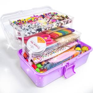 lot 3934 image: LINAYE 3000PCS Arts and Crafts Supplies Kit for Kids, All in One DIY Craft Box Kit Ages 4-6 6-8 Birthday Gifts for Boys Girls