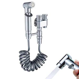 lot 3944 image: Handheld Bidet Sprayer for Toilet, Handheld Sprayer Kit, Baby Cloth Diaper Sprayer Set for Feminine Wash- Easy to Install - Stainless Steel (Silver)