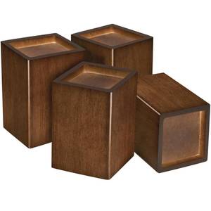 lot 3945 image: Sopicoz Wood Bed Risers (4 inch Square)