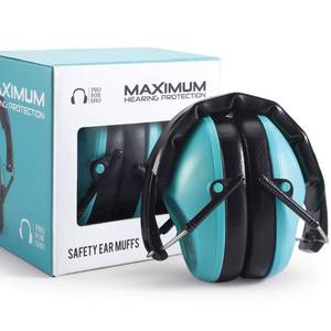 lot 3947 image: Pro For Sho 34dB NRR Hearing Protection Ear Muffs Highest NRR Compact Design Ear Protection for Loud Events &amp Sensory Use (Teal)