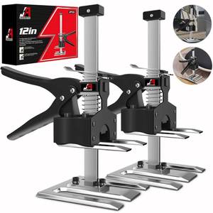 lot 3953 image: JANNIRESS Labor Saving Arm Jack Handle 2 Pack,12 in Construction,Multifunctional Furniture Jack for Installing Cabinets and Wall Tile Height Adjuster Handheld Lifter Tool, Load 440LBS