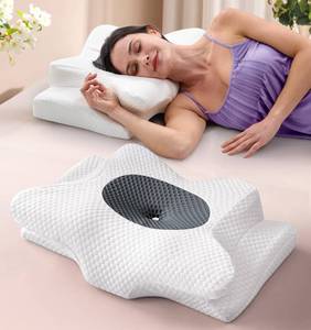 lot 3955 image: Dream Without Pain Cervical Neck Pillow for Sleeping, Ergonomic Side Sleeper Pillows for Adults, Cooling Orthopedic Pillow for Neck Relief Support, Memory Foam Pillows Back Stomach Sleepers