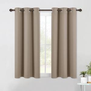 lot 3962 image: NICETOWN Bedroom Curtains Blackout Drapery Panels, 2 Panels, 42 x 54 Inch, Taupe, 3 Pass Microfiber Thermal Insulated Solid Ring Top Blackout Window CurtainsDrapes