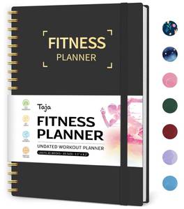 lot 3970 image: Fitness Workout Journal for Women & Men, A5(5.5 x 8.2) Workout Log Book Planner for Tracking, Progress, and Achieving Your Wellness Goals-Black