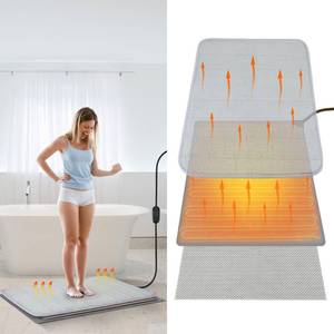 lot 3979 image: Enhon 3 in 1bathroom Heating Pad Set, Adjustable Temperature(32-147F) and Time(0-24h) Mats, Heated Bath Rug with Memory Function, Waterproof Bathroom Mat, 22x15.7 (Memory Foam Bath Rug,Normal)