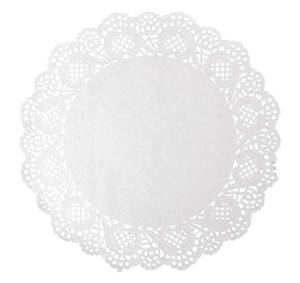 lot 3981 image: Iconikal 150-Count White Paper Lace Doilies, White 10.5 inches Decorative Placemats For Cakes, Desserts & Table Settings