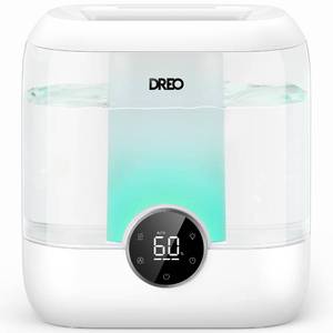 lot 6001 image: DREO 6L Top Fill Humidifiers for Bedroom, 60H Runtime 28 dB Quiet Supersized Cool Mist Air Humidifiers for Large Room, Baby Nursery, Plant, Indoor, Night Light, Easy to Clean, Precise Humidity Control