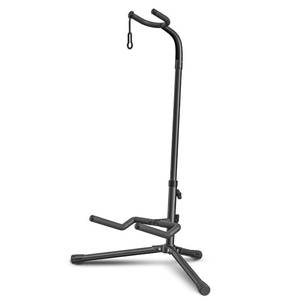 lot 6024 image: GLEAM Guitar Stand - Adjustable Fit Electric, Classical Guitars and Bass, Load Capacity 20LB, Accessories, Folding Type Black (CG-4)