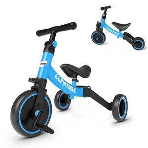 lot 6046 image: besrey 5 in 1 Toddler Bike for 1 Year to 4 Years Old Kids, Toddler Tricycle Kids Trikes Tricycle, Toys for Boy & Girl, Balance Training, Removable Pedals