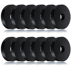 lot 6055 image: 12 PCS Black Thick Rubber Washers 1 12 Inch OD x 38 Inch ID x 14 Inch Thickness Vibration Dampening Washer Anti-Noise Washers Anti Vibration Pads Rubber Pads