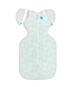 lot 6057 image: Love to Dream Transition Bag Organic 1.0 TOG, Celestial Dot Mint, Large, 19-24 lbs., Patented Zip-Off Wings, Gently Help Baby Safely Transition from Being swaddled to arms Free Before Rolling Over